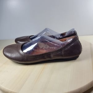 Lucky Brand Women's Brown Leather Emmy Ballet Flats Shoes Size 7.5 M